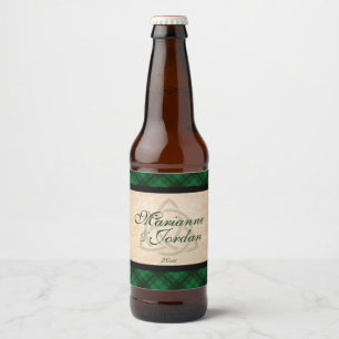keltisch Kariert Bierflaschenetikett