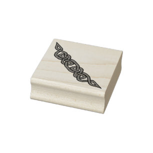 Keltisch, nordische geflochtene Ecke/Seitenknoten Gummistempel