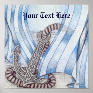 Keltische Anchor Nautical Poster