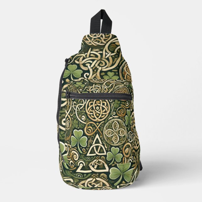 Keltische Blüte Crossbody Bag (Vorderseite)