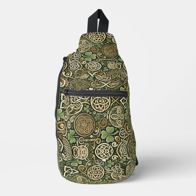 Keltische Blüte Crossbody Bag (Vorderseite)