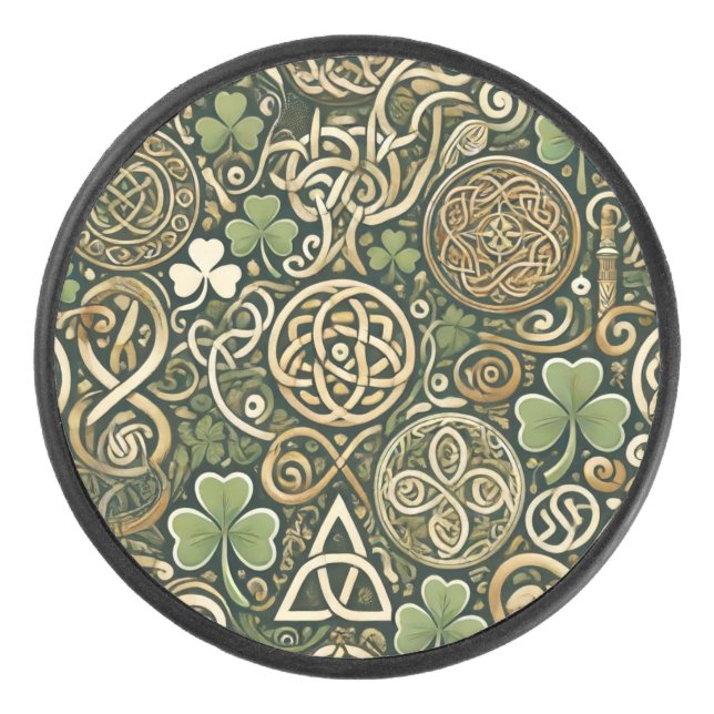 Keltische Blüte Eishockey Puck (Vorderseite)