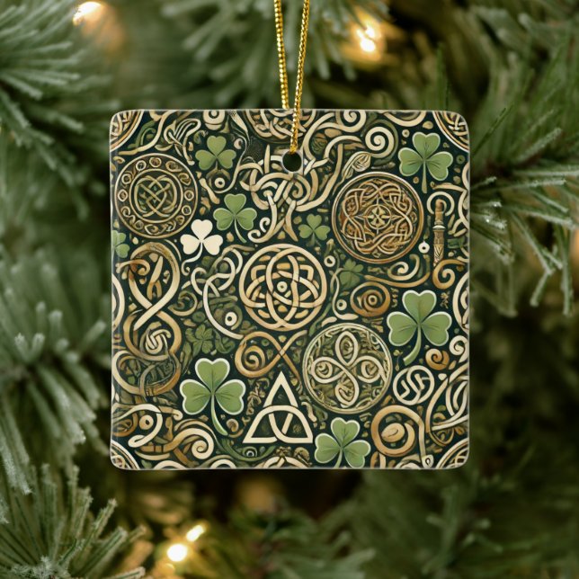 Keltische Blüte Keramikornament (Baum)