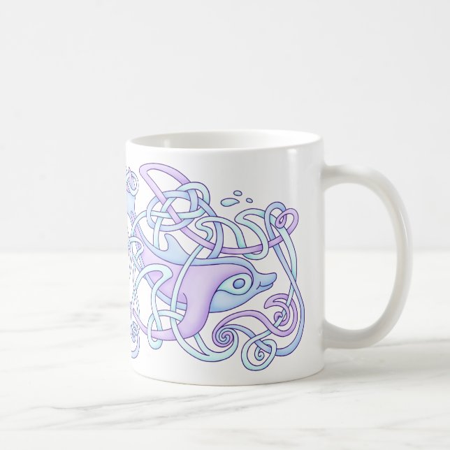 Keltische Delphin-Tasse Kaffeetasse (Rechts)