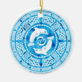 Keltische Delphin-Verzierung Keramik Ornament