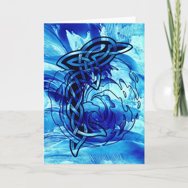 Keltische Dolphin Karte (Vorderseite)