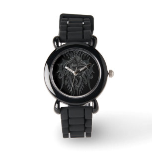 Keltische Drache-Glitzer-Uhr Armbanduhr