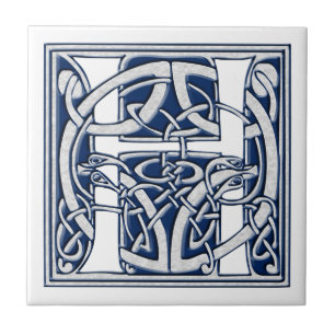 Keltische Drache-Initiale H Fliese