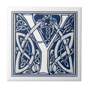 Keltische Drache-Initiale Y Fliese
