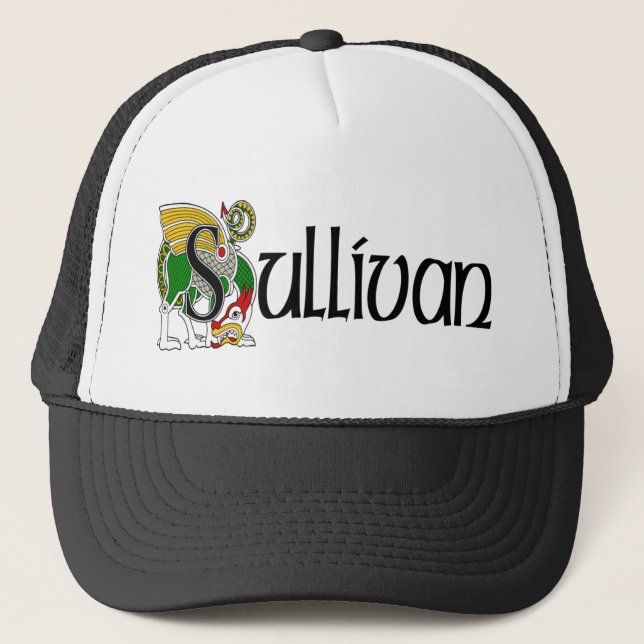 Keltische Drache-Kappe Sullivans Truckerkappe (Vorderseite)