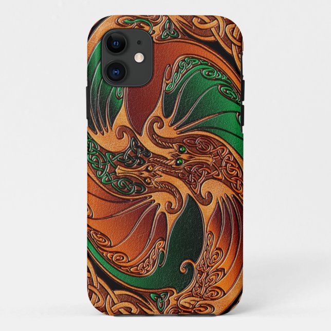 Keltische Drachen Case-Mate iPhone Hülle (Rückseite)