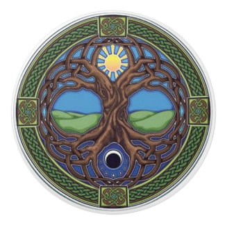 Keltische Entwurfs-Tür oder Fach-Griff Keramikknauf