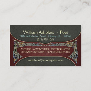 Keltische ergreifende Tier-Visitenkarten Visitenkarte