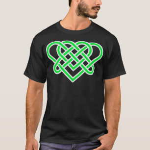 keltische ewige Liebe kennt Romantik Herz Green De T-Shirt