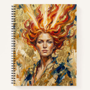 Keltische Feuer Göttin Brigid Gold Blatt Fantasy K Notizbuch