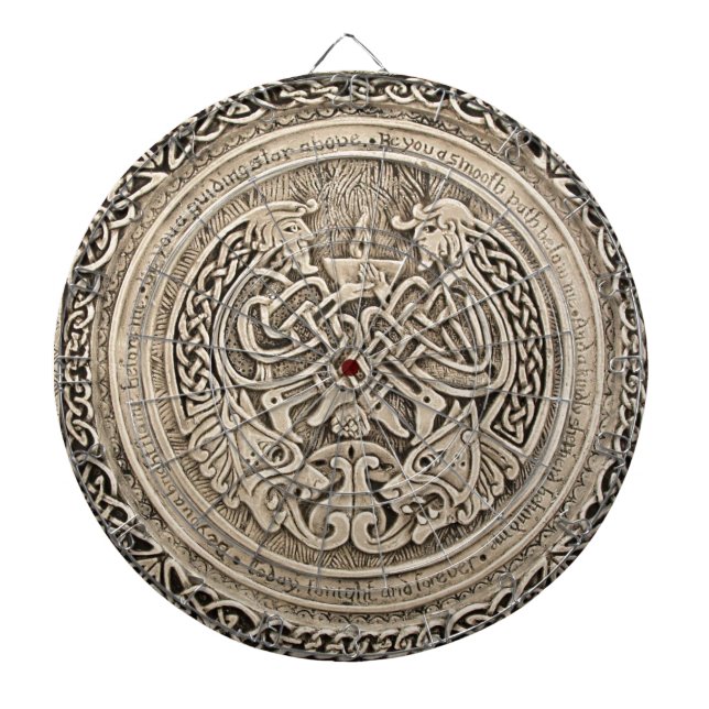 KELTISCHE FLAMME - VINTAGER KELTISCHER ENTWURF DARTSCHEIBE (vorne)