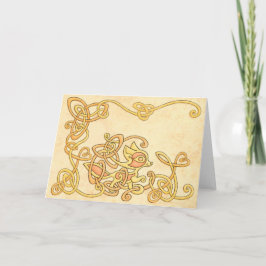 Keltische Fox-Gruß-Karte Karte