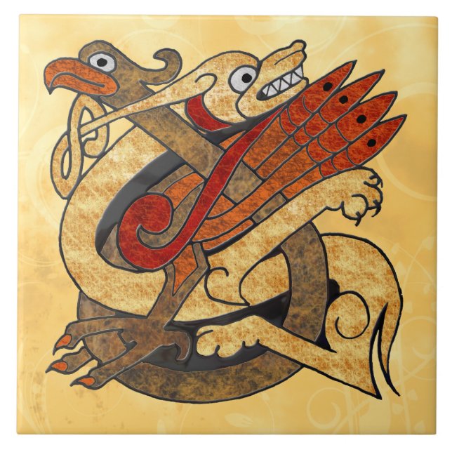 Keltische Geschöpfe Fliese (Vorderseite)