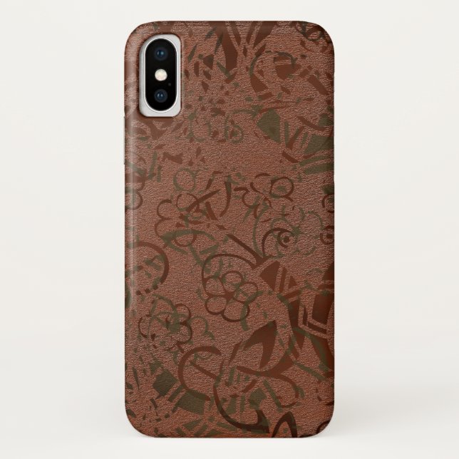 Keltische Gestaltung in Rost und Grün Case-Mate iPhone Hülle (Rückseite)