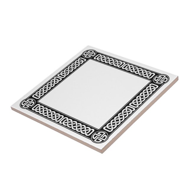 Keltische Grenze auf irgendeiner Farbe Fliese (Seite)