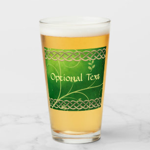 Keltische Grünknochen und Blätter Glas