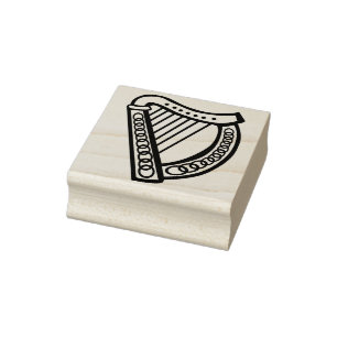 keltische Harfe-Briefmarke Gummistempel