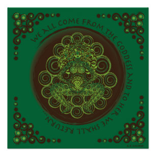 Keltische heidnische Ergiebigkeits-Göttin Poster