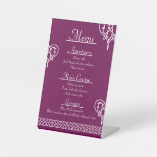 Keltische Herz-Weave-Wein-Pedestal-Schild Sockelschild