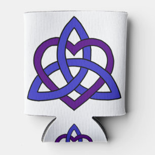 Keltische Herzknie (Blaue Lila Variante) Dosenkühler