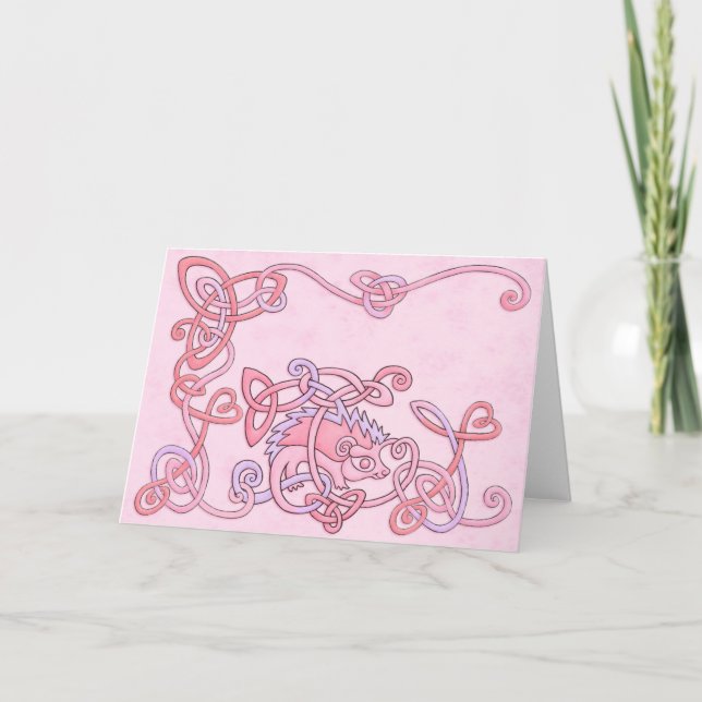 Keltische Igels-Gruß-Karte Karte (Vorderseite)