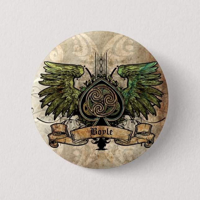 Keltische irische Tätowierungs-städtischer Button (Vorderseite)