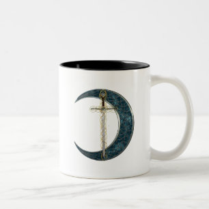 Keltische Klinge und Mond Zweifarbige Tasse