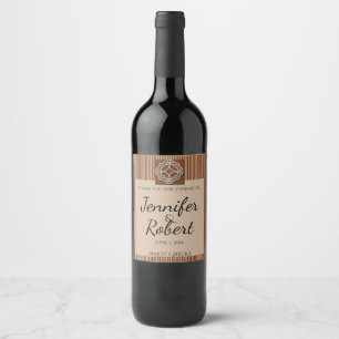 Keltische Knochen-Creme-und Rostwein-Etikett Weinetikett