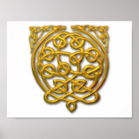 Keltische Knoten-Drachen – Gold