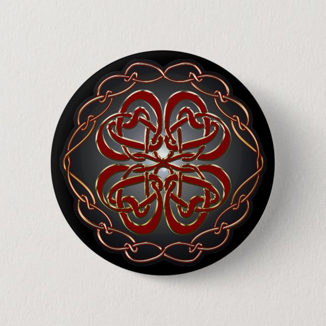 Keltische Knoten Herzen Button (Vorderseite)