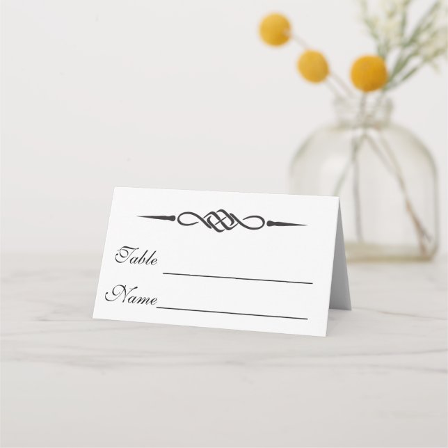 Keltische Knoten-Hochzeitsplatzkarte Platzkarte (Vorderseite)