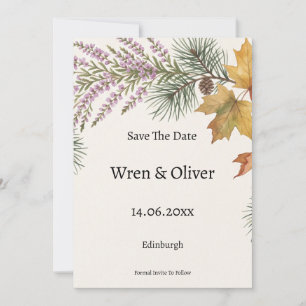 Keltische Knoten-Hochzeitstag-Karte Schottisch I Save The Date