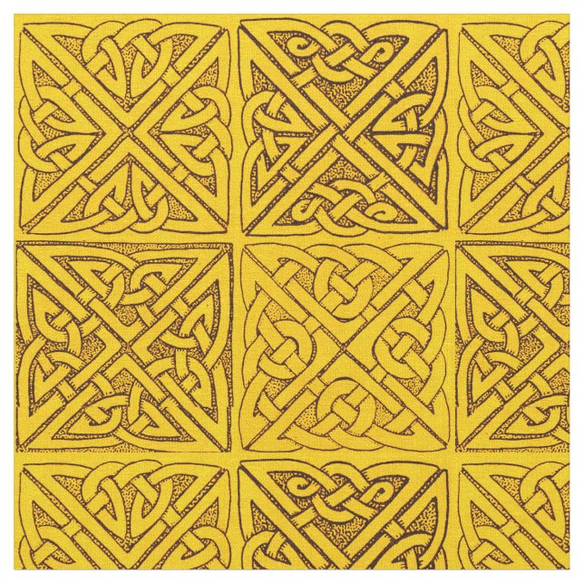 Keltische Knoten im Gold Stoff (Nahaufnahme)