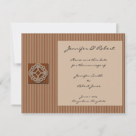 Keltische Knoten in Creme und Rost Save the Date