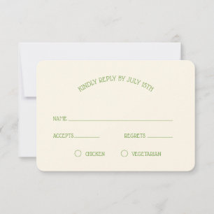 Keltische Knoten Shamrock-Hochzeit RSVP Karte