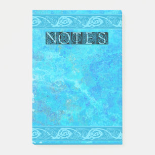 Keltische Knotenfisch in Blau Post-it Klebezettel