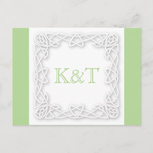 Keltische Knoteninitialen - RSVP-Postkarte Einladungspostkarte