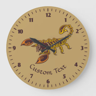 Keltische Knotenskorpion Große Wanduhr