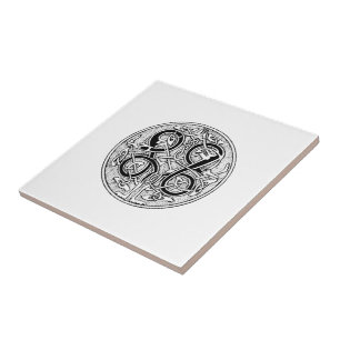 Keltische Knüpfarbeit auf irgendeiner Farbe Fliese