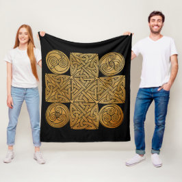 Keltische Knüpfarbeit Fleecedecke