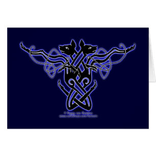 Keltische Knüpfarbeit verfolgt Karte