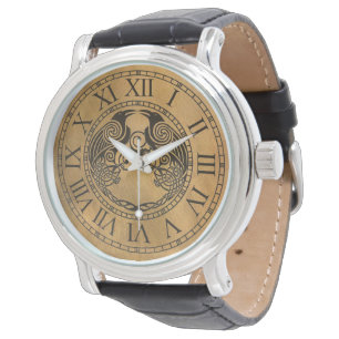 Keltische Krähe Armbanduhr