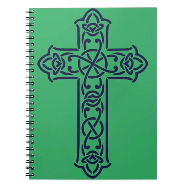 Keltische Kreuz-Grafik-Knotenarbeit-Kunst Notizblock (Vorderseite)