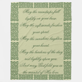 Keltische Kreuzsegnung Fleecedecke