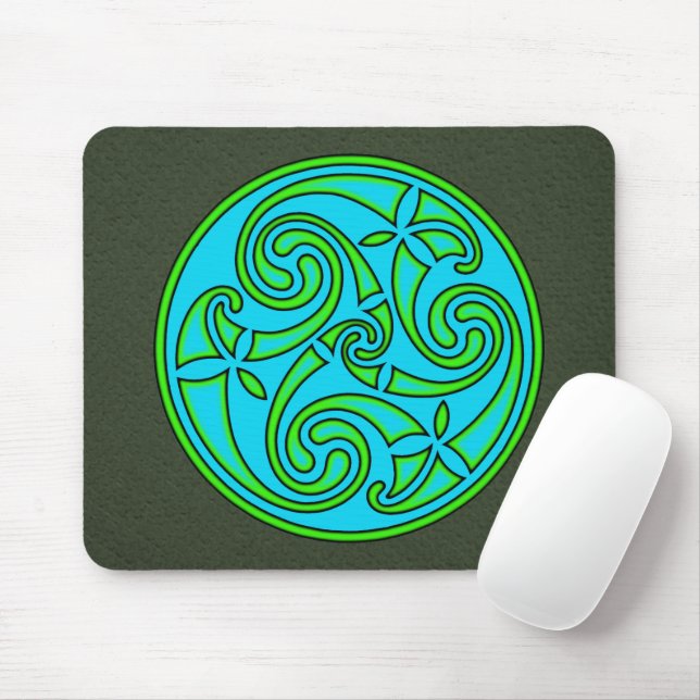 Keltische Kunst Spiral Design Mauspad (Mit Mouse)